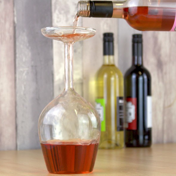 Upside Down Wine Glass