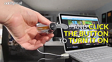 USB LED Fan Clock - LED Fan clock plugs into your computer or laptop