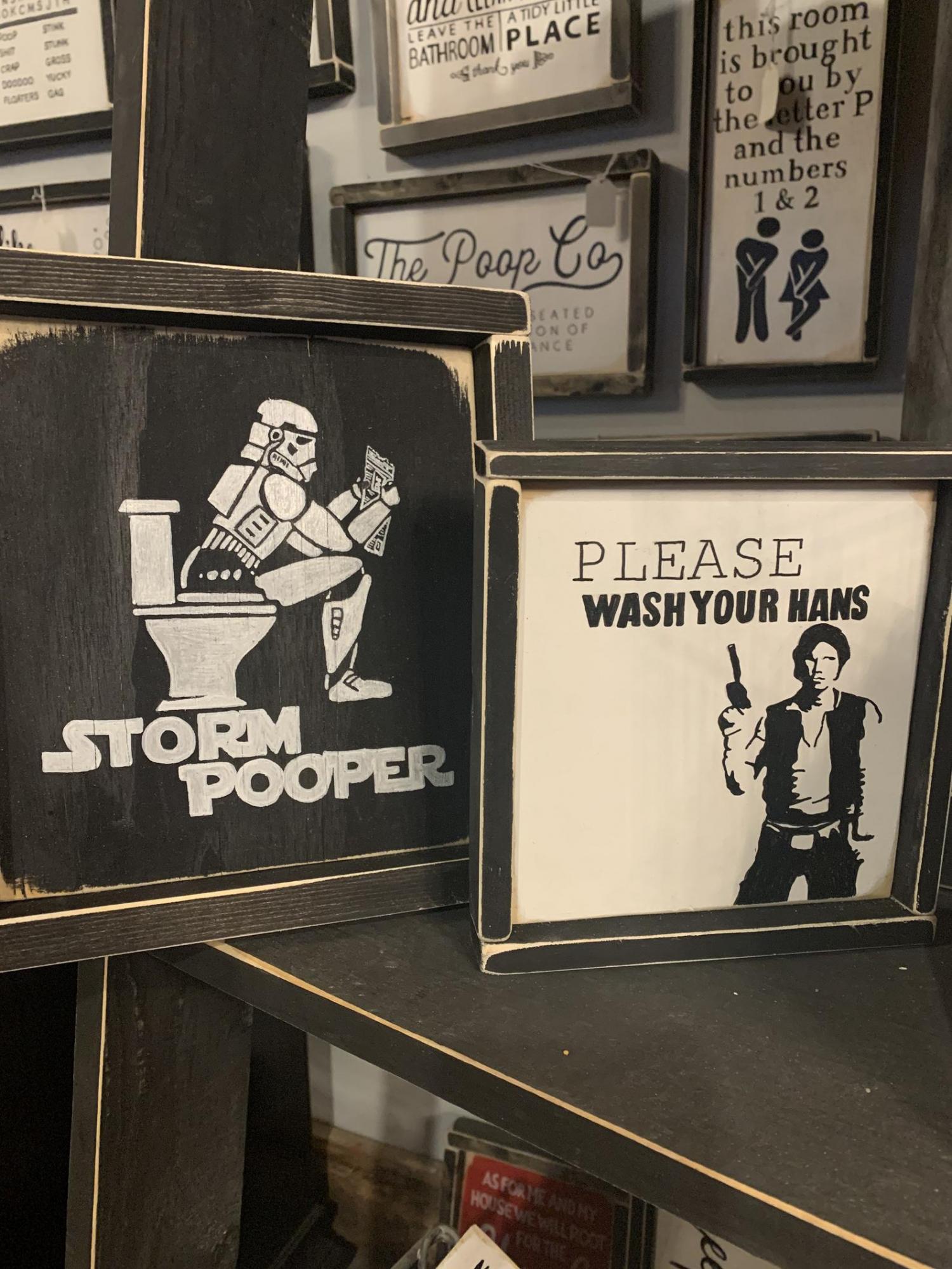 Storm Pooper Star Wars Toilet Bathroom Sign - Funny Star Wars Bathroom Sign