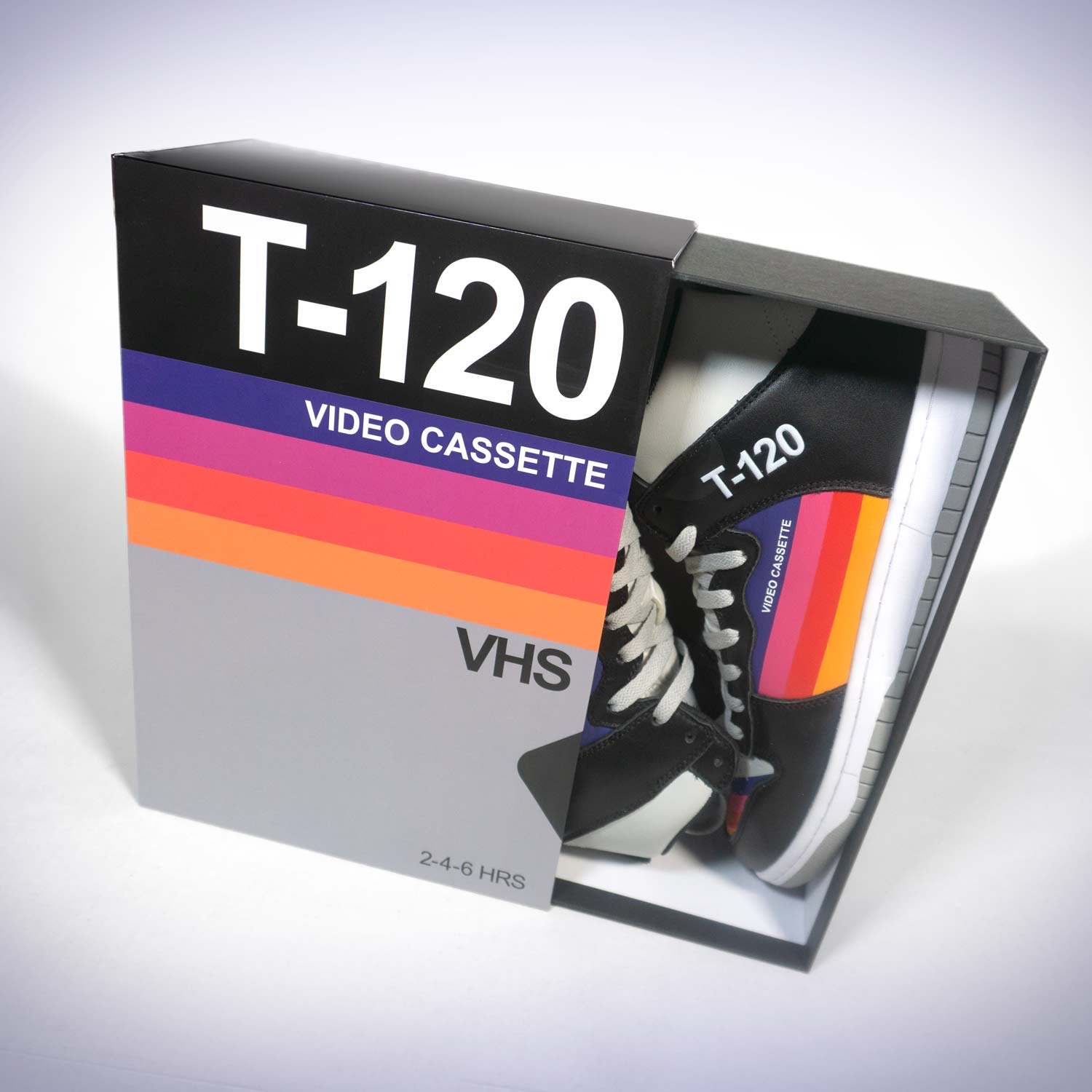 VHS Tape Shoes - Nostalgic T-120 VHS sneakers
