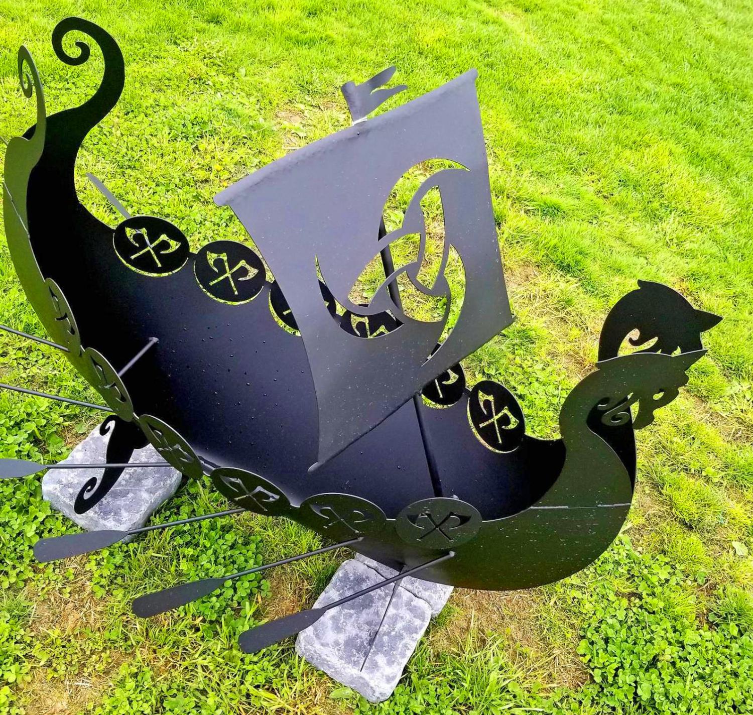 This Viking Ship Fire Pit Will Give You The Manliest Backyard Ever