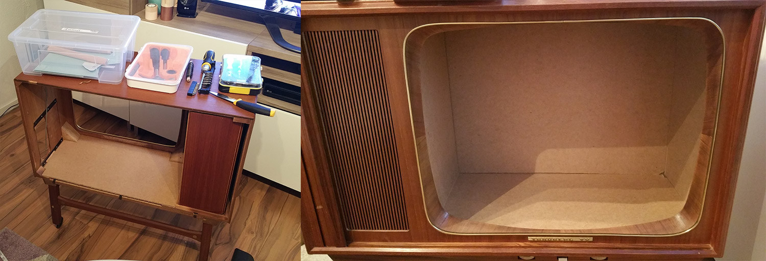 Vintage TV Liquor Cabinets - How to build diy retro television booze cabinet bar cart