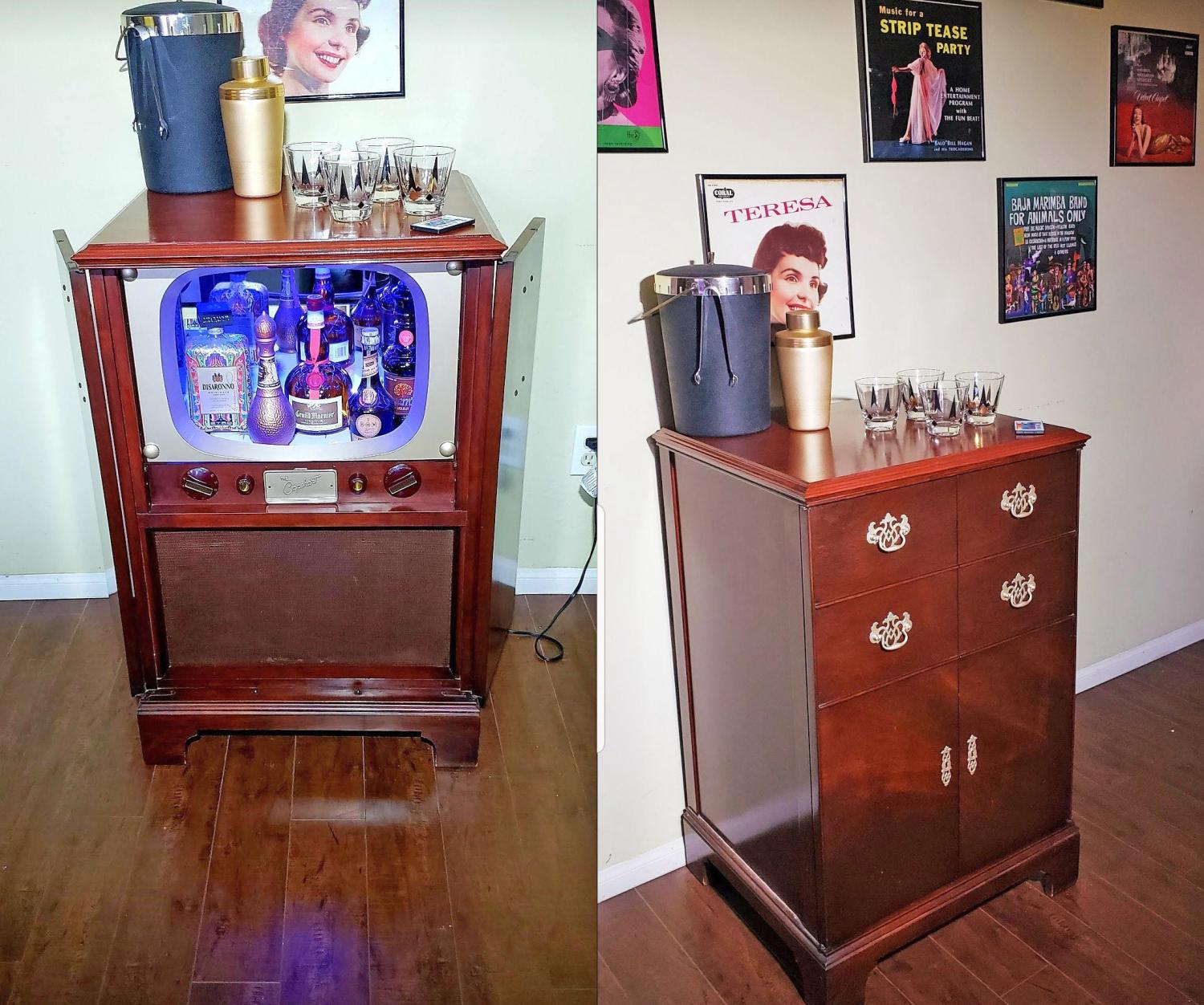 People Are Turning Old Vintage TVs Into Liquor Cabinets ...