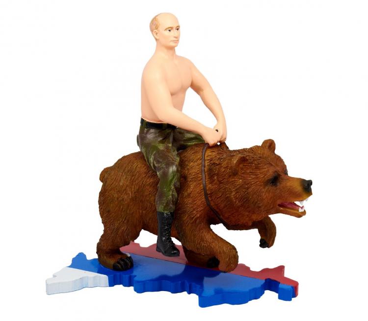 Vladimir putin riding a bear action hot sale figure