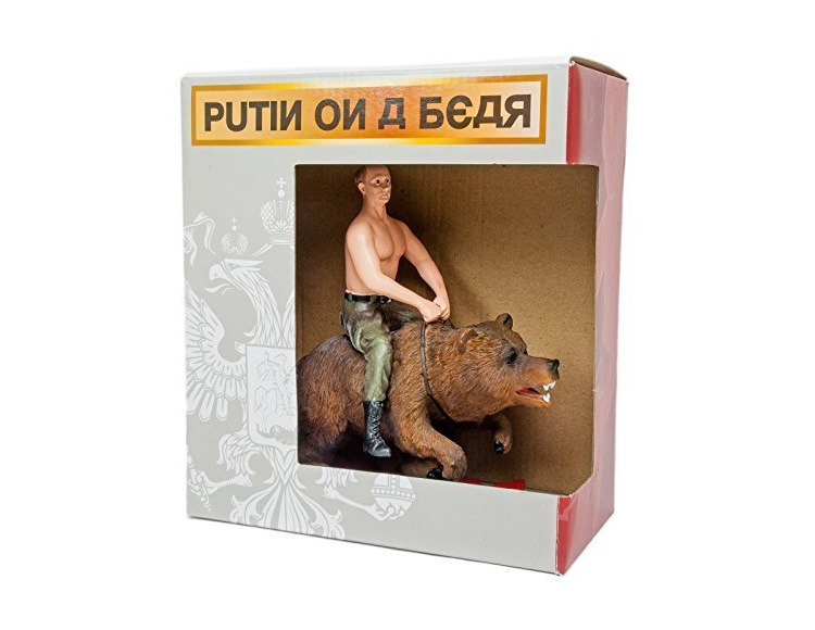 Vladimir Putin Riding a Bear Action Figure