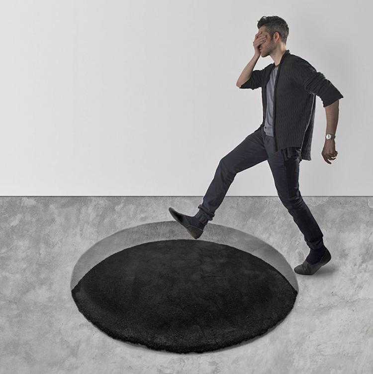 Void Rug Floor Rug Creates Illusion Of Giant Hole In Your Floor