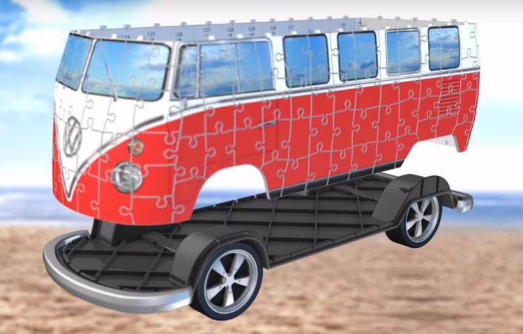 Volkswagen Camper Van 3D Puzzle - VW 3D Hippy Van Jigsaw Puzzle