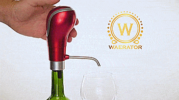 Waerator Wine Aerator Turns Your Bottle of Wine Into a Tap Dispenser - Wine bottle tap dispenser and aerator