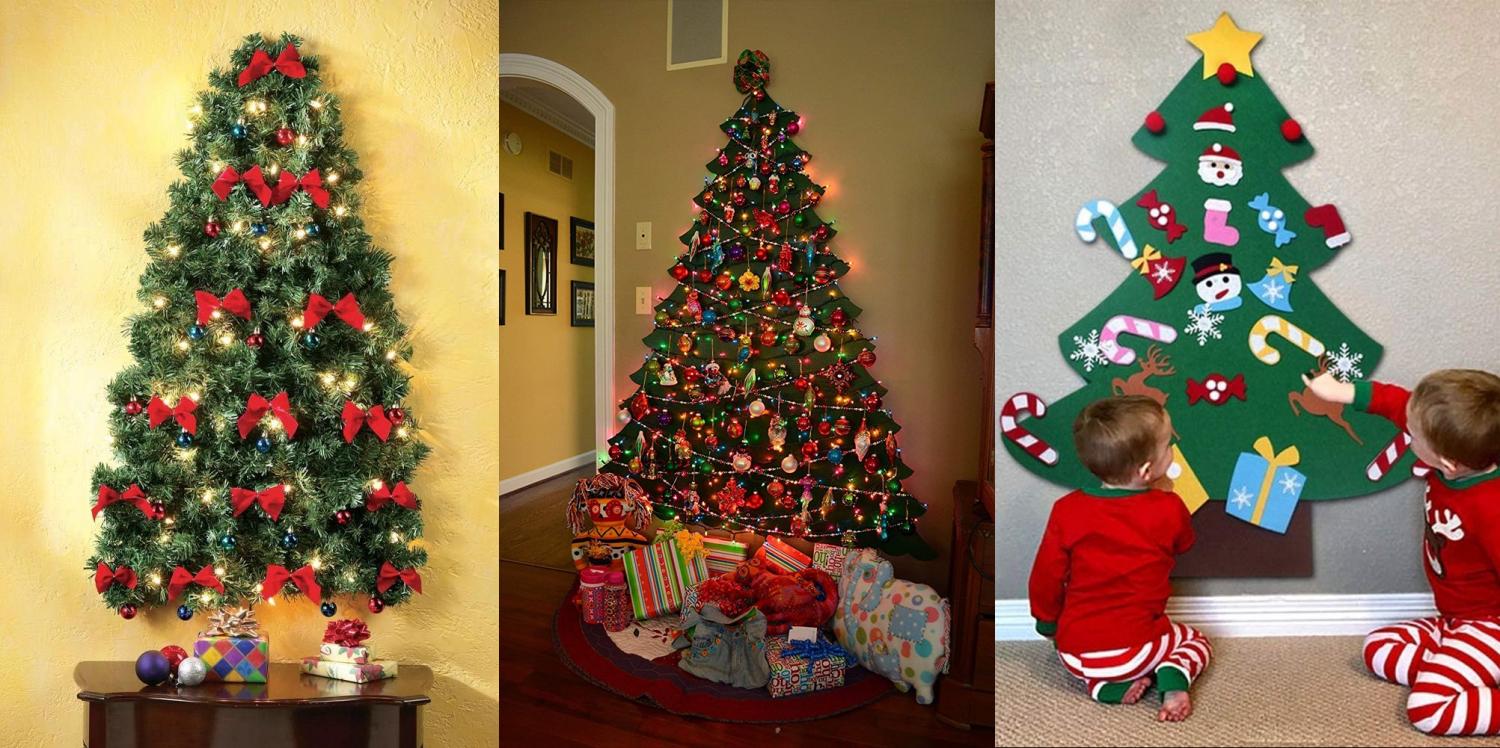 Flat Wall Mounted Christmas Trees Save Space In Smaller Homes