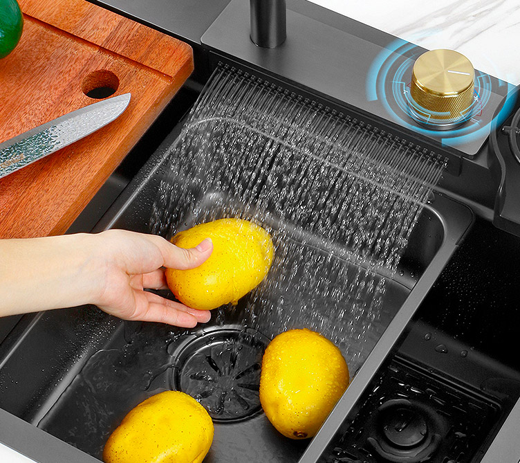 MAYSOON| Complete Workstation Kitchen Sink with Digital Display Cup Rinser