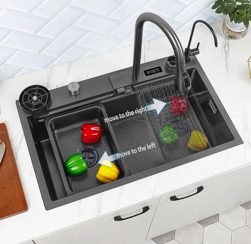 This Waterfall Kitchen Sink Might Be The Ultimate Modern Kitchen Accessory