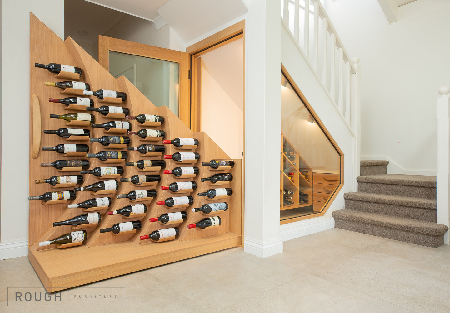 Custom Wine Cellar Under Stairs | thebratshack.com