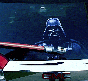 Darth Vader waving wiper blade