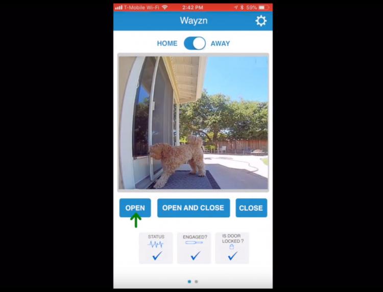 Wayzn Remote Sliding Glass Door Opener - Remotely open door to let dog outside