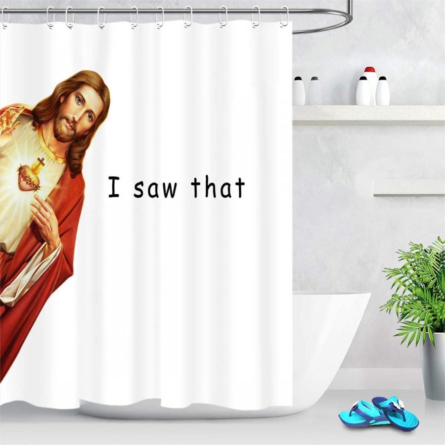 Jesus I Saw That shower curtain