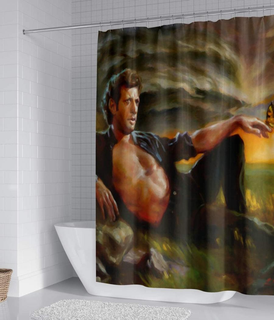 Seductive Jeff Goldblum pose shower curtain