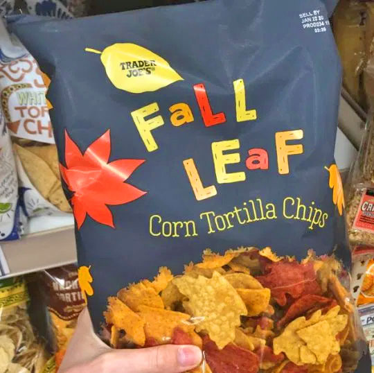 Fall Leaf Tortilla Chips - Trader Joe's Leaf shaped chips