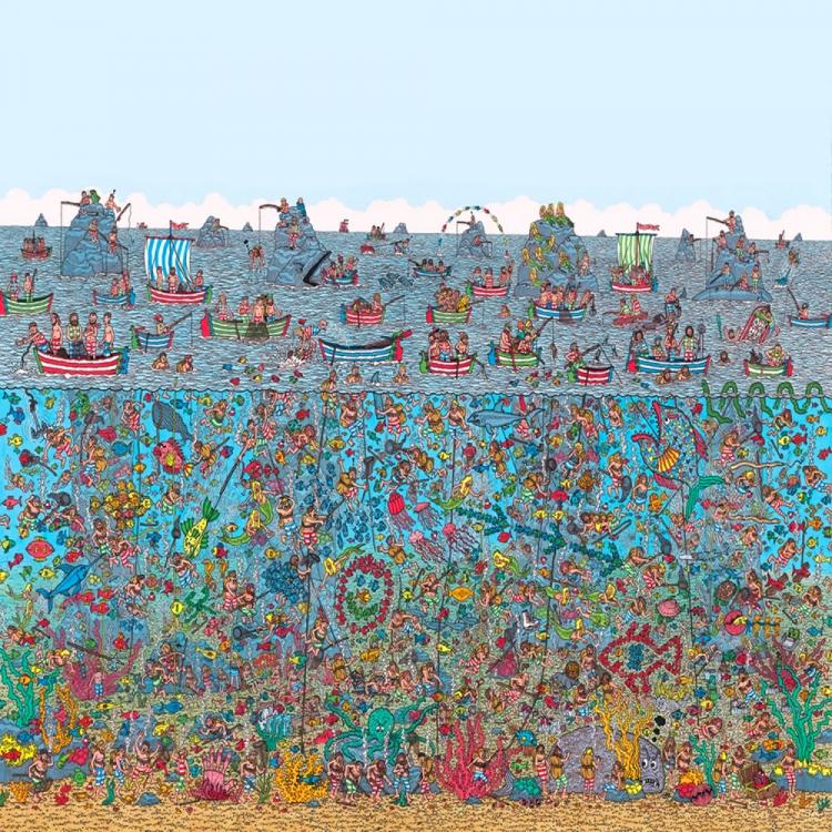 Wheres Waldo Wall Mural