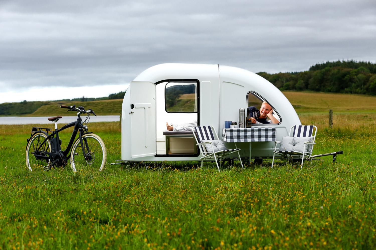Wide Path Camper - Mini Bicycle Camper - Pull Behind Bike Camper