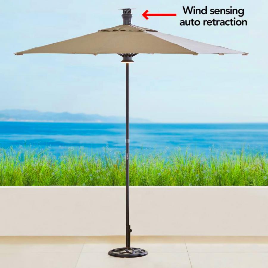 Wind Sensing Umbrella Auto Closes In High Winds