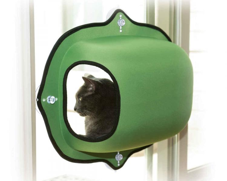 K&H Manufacturing EZ Mount Window Cat Bed - Window Suction Kitty Pod - Car Window Cat Bed