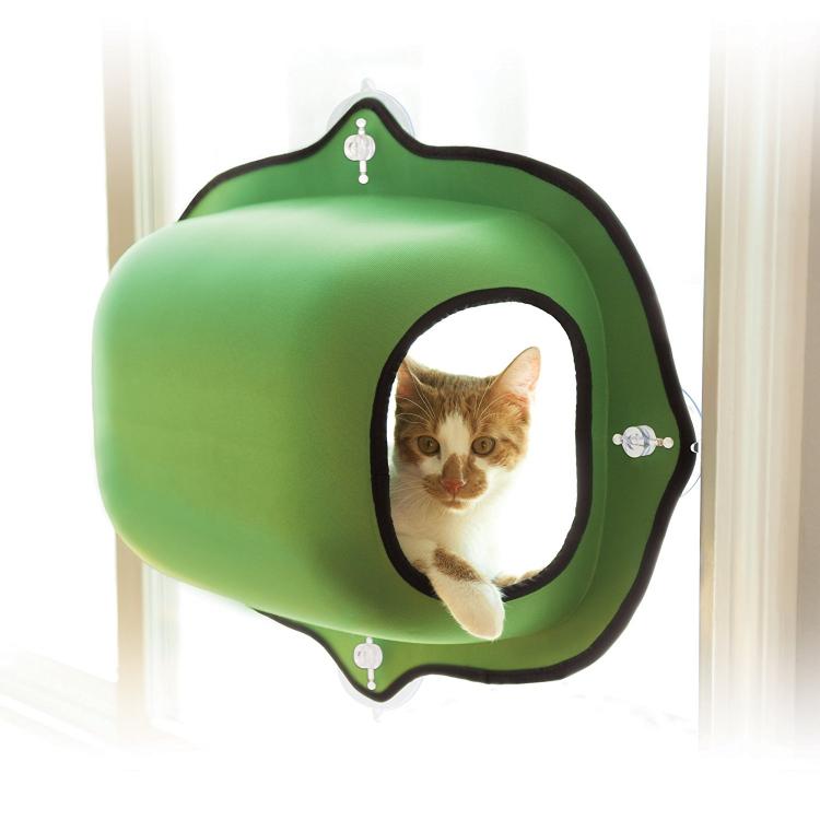 K&H Manufacturing EZ Mount Window Cat Bed - Window Suction Kitty Pod - Car Window Cat Bed