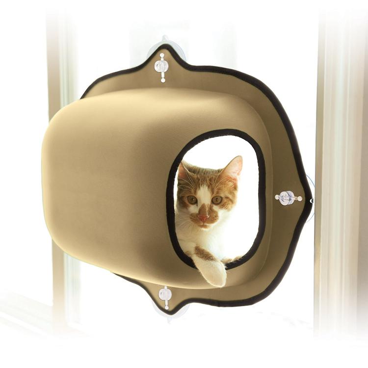 K&H Manufacturing EZ Mount Window Cat Bed - Window Suction Kitty Pod - Car Window Cat Bed