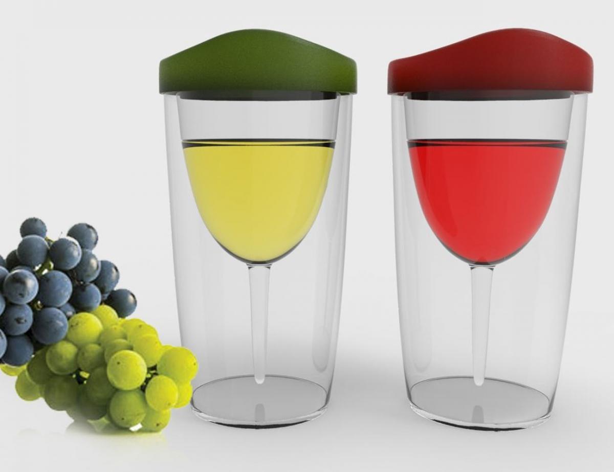 Vino2Go Wine Glass Sippy Cup For Drinking Wine On The Go