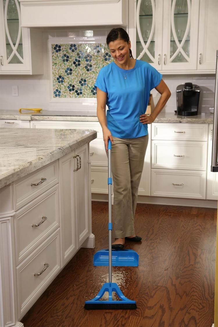 Wisp One handed broom - stand while sweeping into dustpan - Unique broom with tons of features