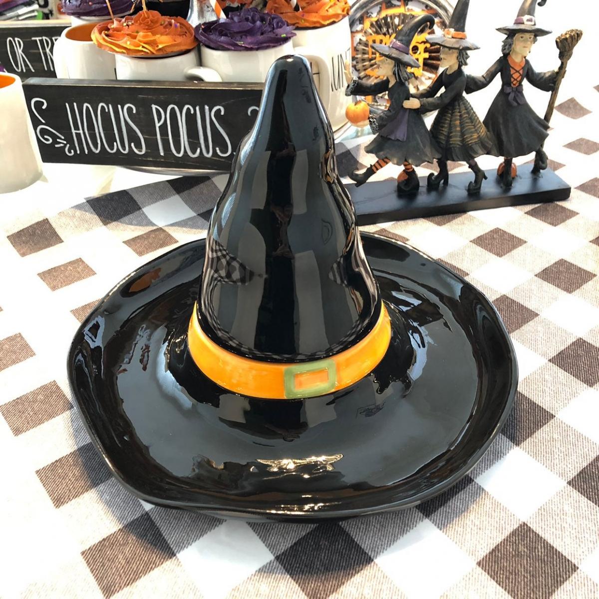 Witch Hat Halloween Chip and Dip Serving Tray - Witch's hat chip/dip tray
