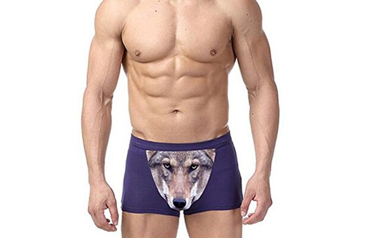 Geometric Wolf Head Boxer Briefs by TooLoud - Davson Sales