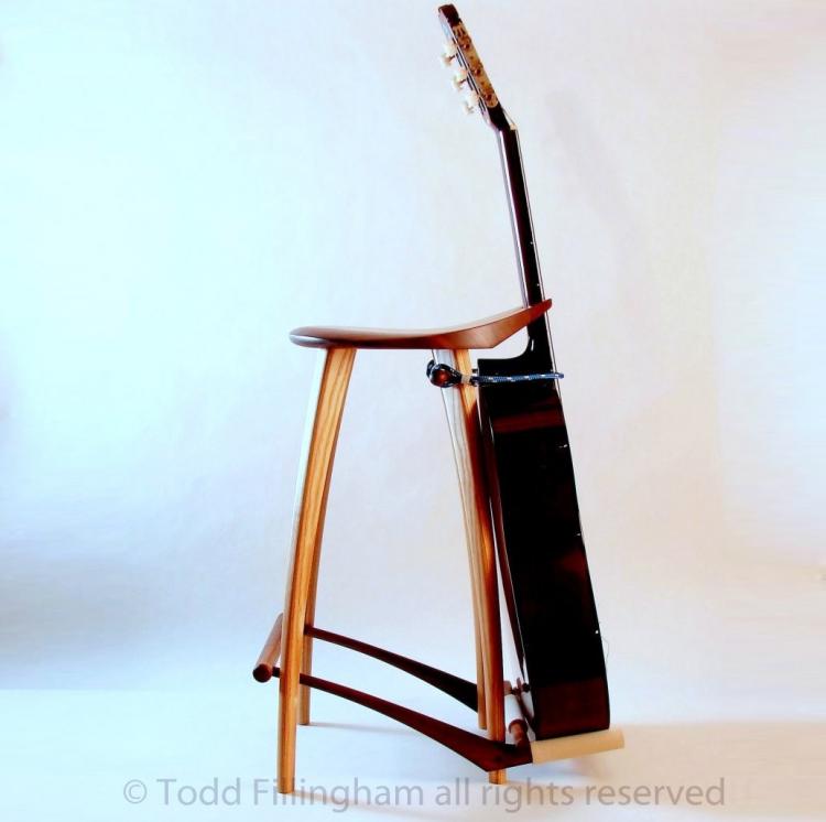 Wooden Guitar Stand Stool
