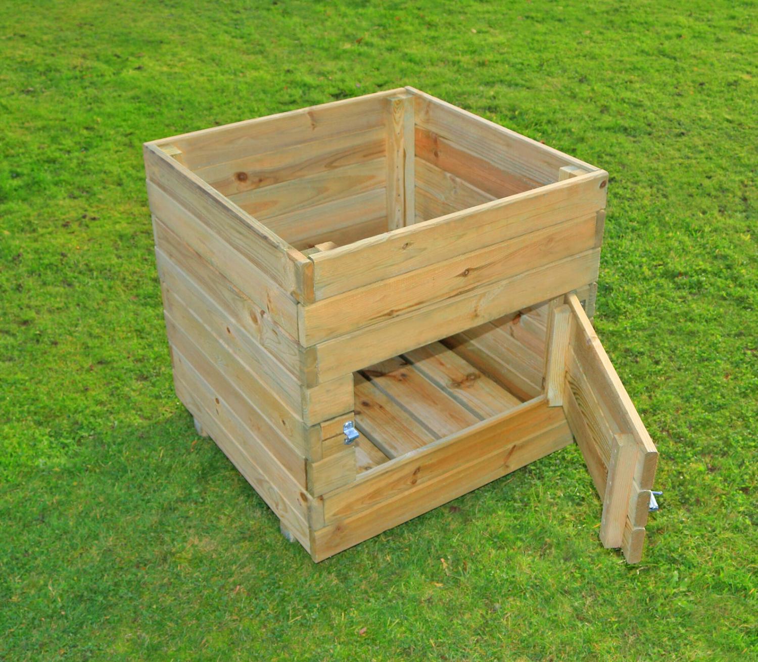 Wooden Potato Planter With a Door - DIY Wooden potato planter plans