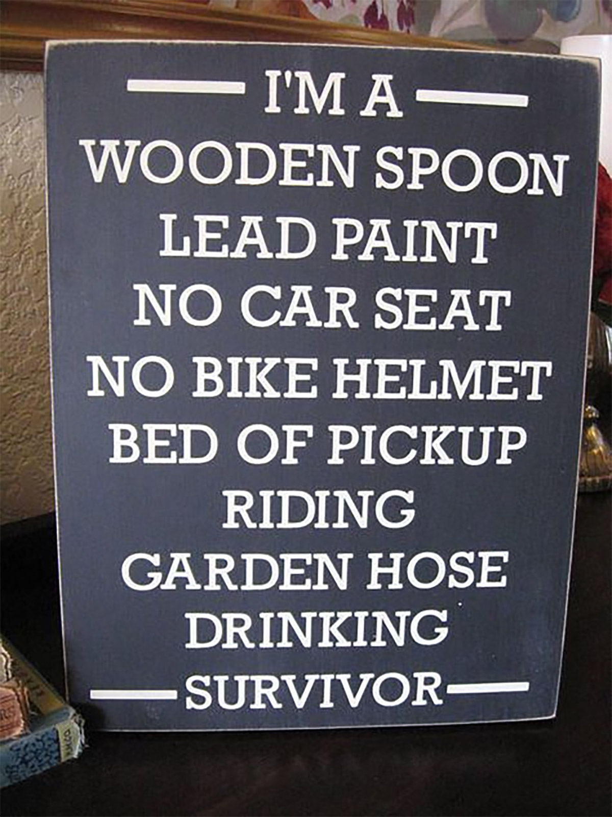 I'm A Wooden Spoon Lead Paint No Car Seat No Helmet Bed Of Truck Garden Hose Drinking Survivor