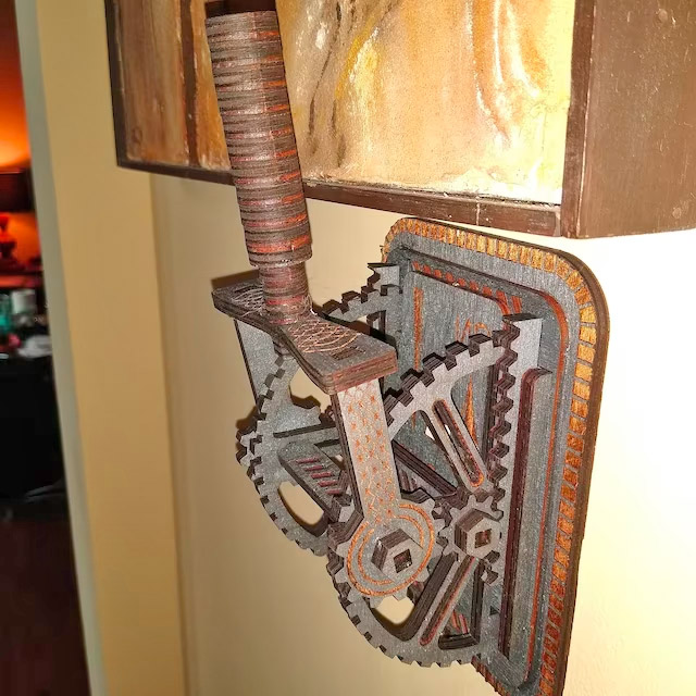Giant Wooden Steampunk Light Switch