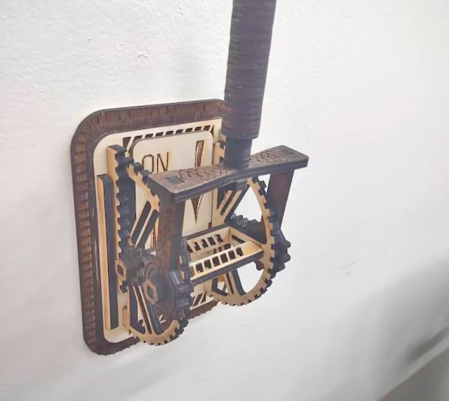 Giant Wooden Steampunk Light Switch