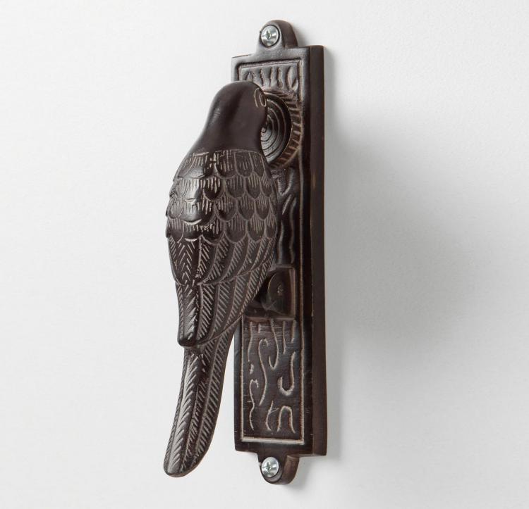 Brass Woodpecker Doorknocker