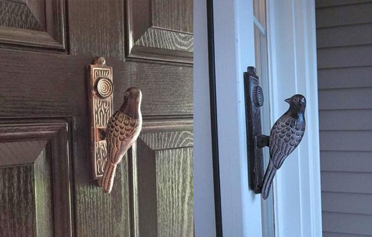 Brass Woodpecker Doorknocker