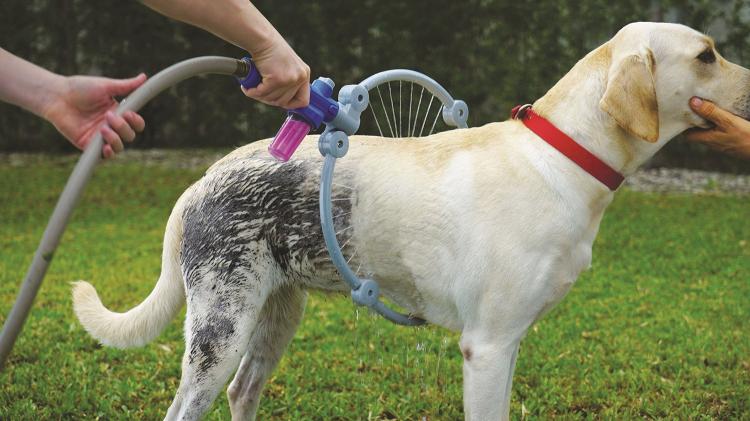 Woof Washer 360 - Circular Dog Washer - Loop Dog bath is the easiest dog bath ever