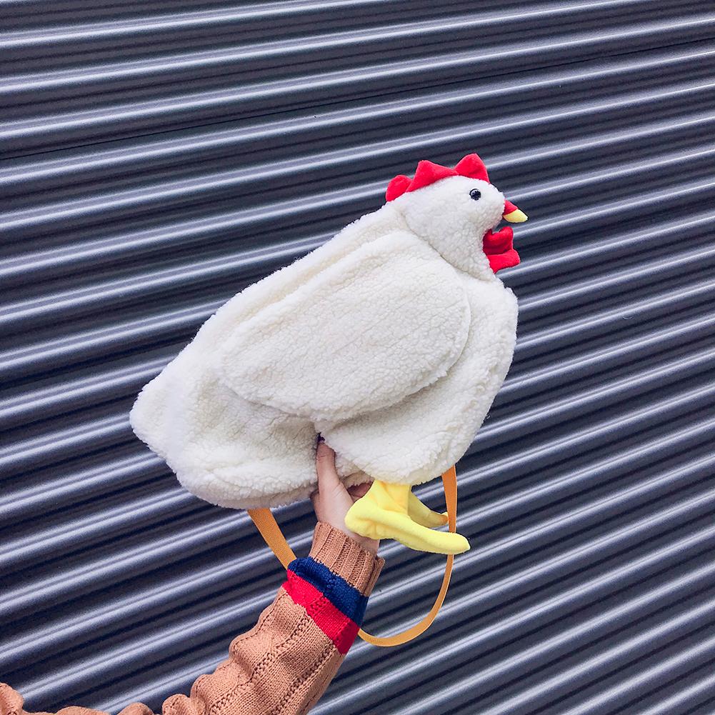 Wool Chicken Bag - Fleece Chicken Shaped Purse