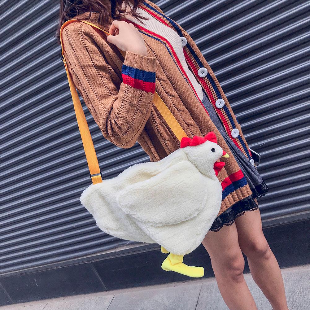 Wool Chicken Bag - Fleece Chicken Shaped Purse