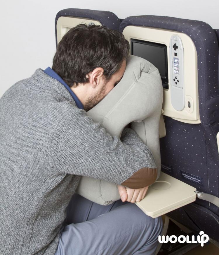 Woollip An Inflatable Travel Pillow For Sleeping On Planes