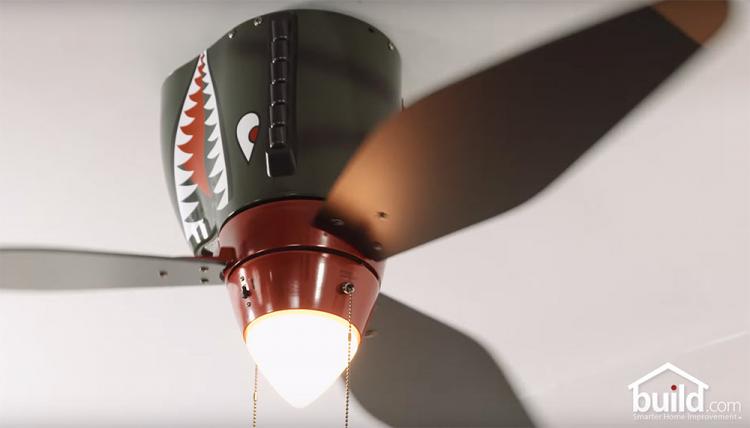 World War Ii Tiger Shark Plane Ceiling Fan