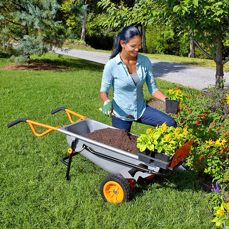  WORX Aerocart 8-in-1 Wheelbarrow/Yard Cart/Dolly & WA0234 Aerocart  Wheelbarrow Adjustable Tub Organizer : Everything Else