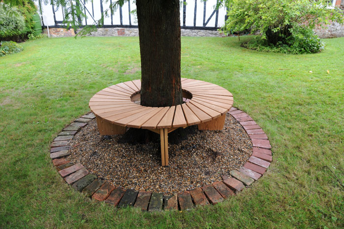 Wrap Around Wooden Tree Bench 8071 