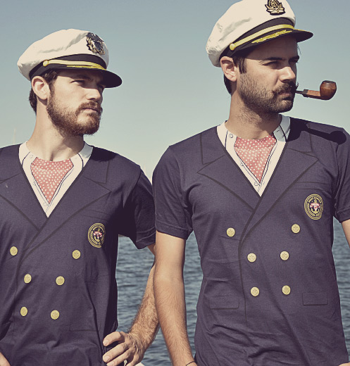 Yacht Captain T-Shirt - Ascot Tie Shirt