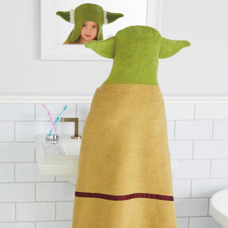 Star Wars Yoda Bath Towel Wrap Turns Your Kid Into Yoda After Bath-time