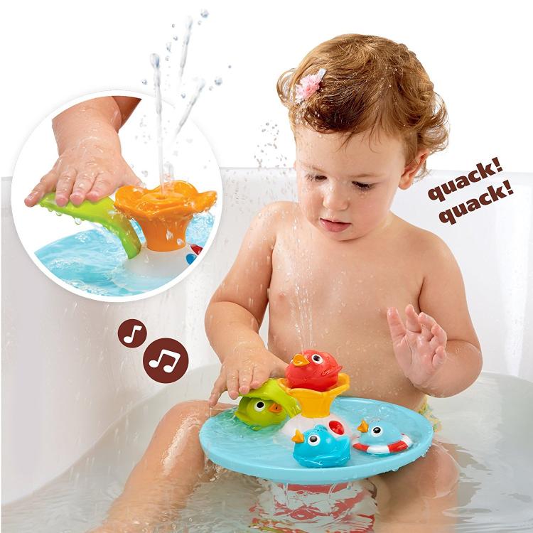 Yookidoo Baby Bath Toys Makes Bath-Time Fun - Musical Duck Race Baby Bath Toy