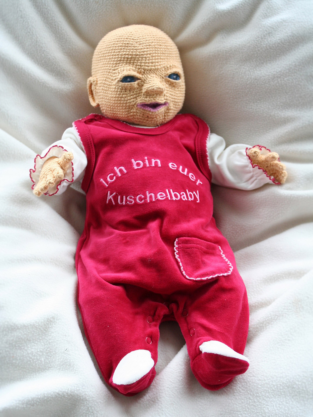 realistic crochet baby doll