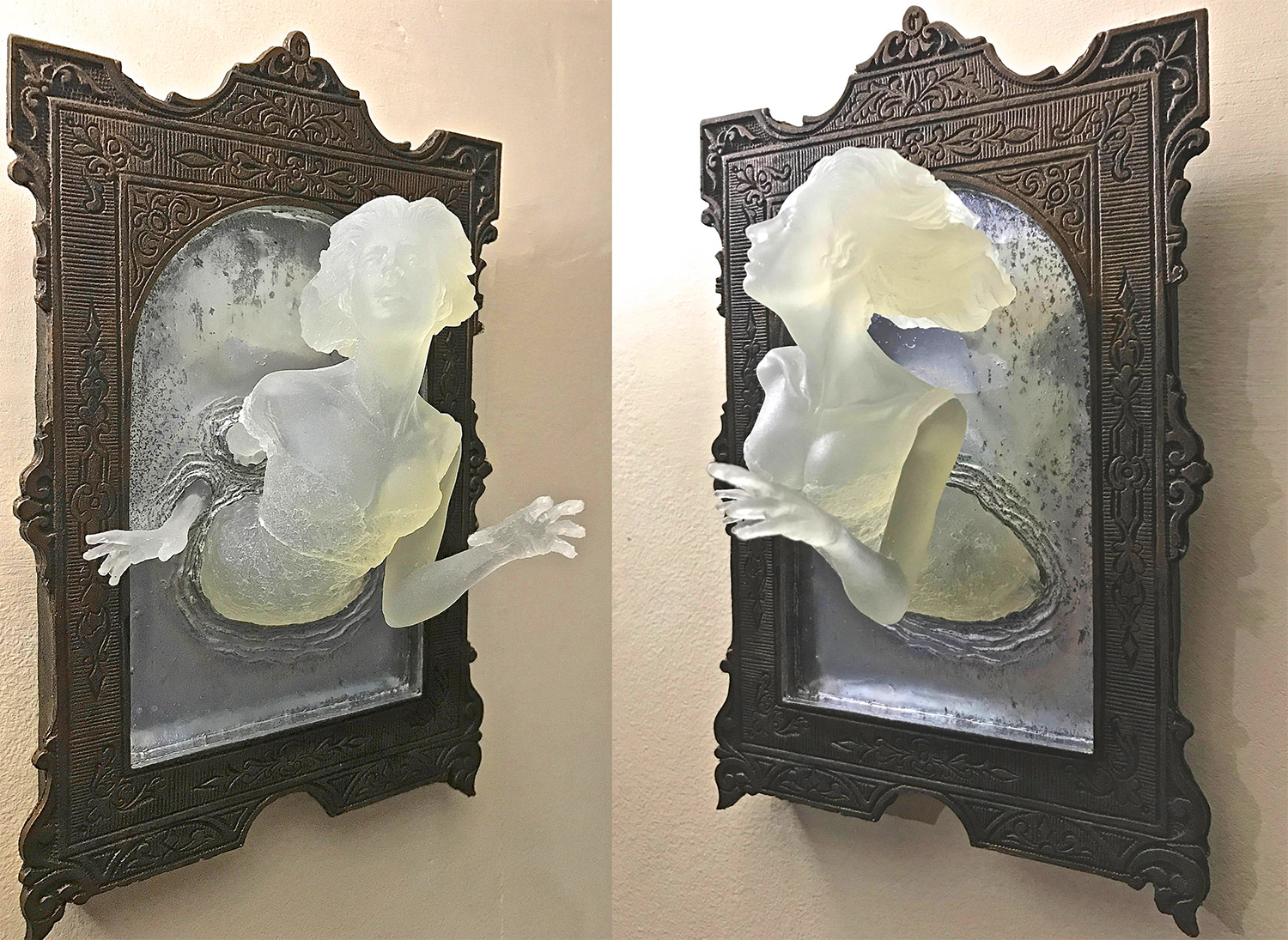 You Can Now Get A Super Creepy Ghost In The Mirror Wall Plaque That Glows In The Dark